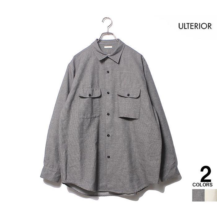 トップス ULTERIOR COTTON CASHMERE FLANNEL SHIRT トップス ULTERIOR COTTON CASHMERE FLANNEL SHIRT orange