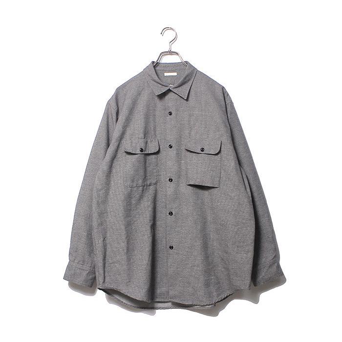 ULTERIOR アルテリア FLANNEL shirtコットンカシミヤ アルテリア ULTERIOR コットンカシミヤ フランネル シャツ DRY COTTON