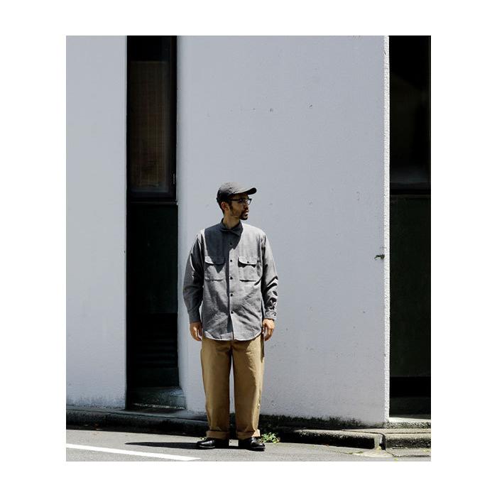 アルテリア ULTERIOR コットンカシミヤ フランネル シャツ DRY COTTON