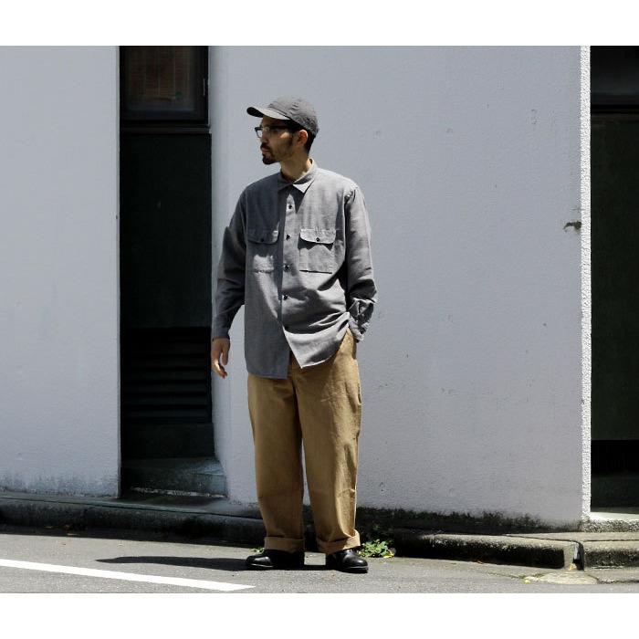 アルテリア ULTERIOR コットンカシミヤ フランネル シャツ DRY COTTON