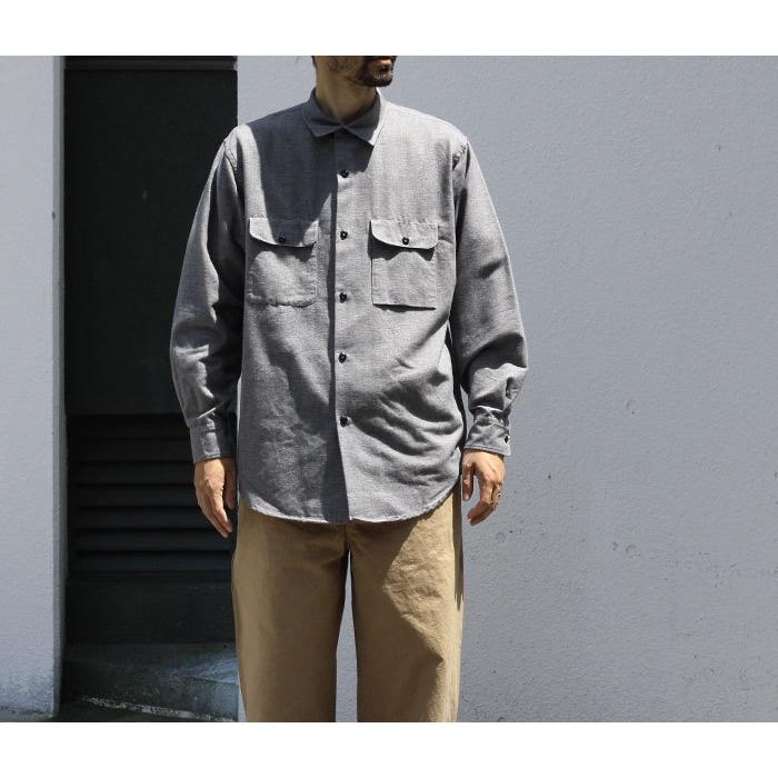 トップス ULTERIOR COTTON CASHMERE FLANNEL SHIRT トップス ULTERIOR COTTON CASHMERE FLANNEL SHIRT orange