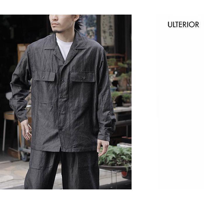 アルテリア ULTERIOR ウォッシュドシャンブレー ギャバジン ミリタリー 