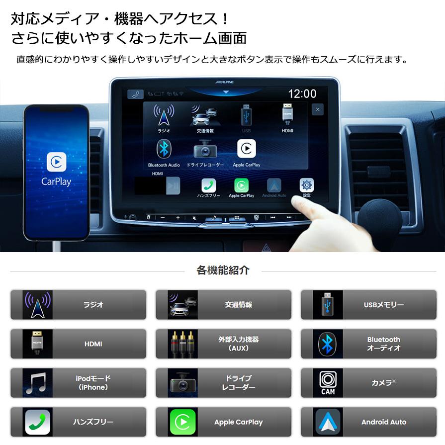 DAF9Z アルパイン 9型フローティング ビッグDA apple CarPlay/androidauto対応USB/Bluetooth/HDMI 1DINディスプレイオーディオ｜andrive｜03