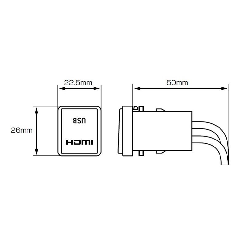 KCU-Y63HU アルパイン トヨタ車用スイッチパネル ビルトインUSB/HDMI接続ユニット (ケーブル長1.75m)｜andrive｜02