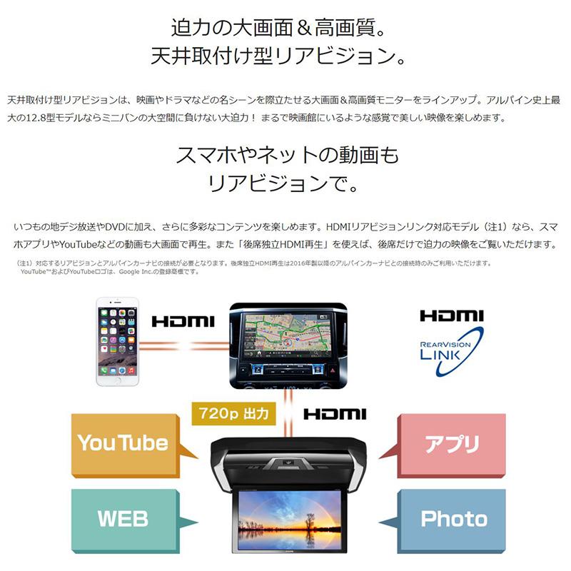 ALPINE PXH12-R-B 12.8型WXGAリアヴィジョン プラズマクラスター技術搭載 12.8型WXGAリアビジョン PXH12X-R-B