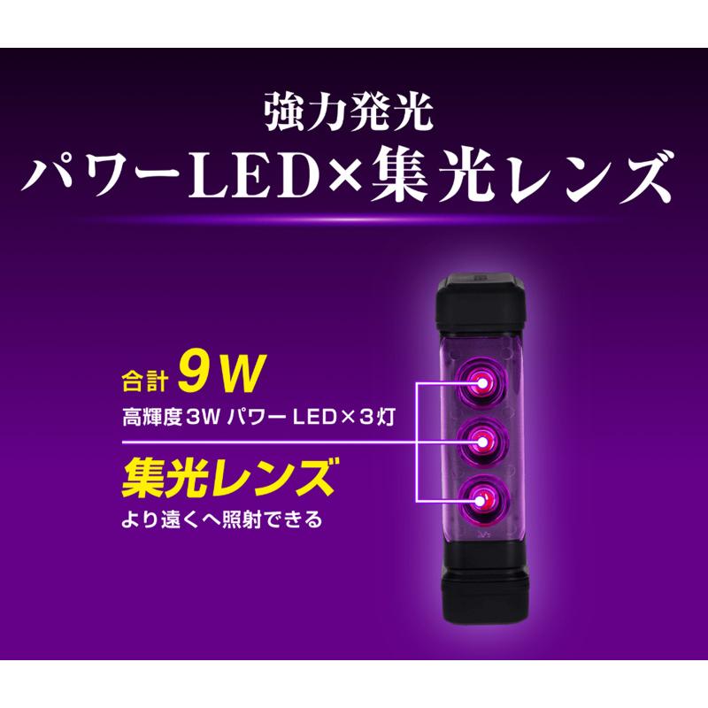 6920 amon エーモン工業 PURPLE SAVER(パープルセーバー)3個セット LED停止表示灯 防水カバー/強力マグネット付 道路交通法施行規則適合品 非常灯 | amon | 03