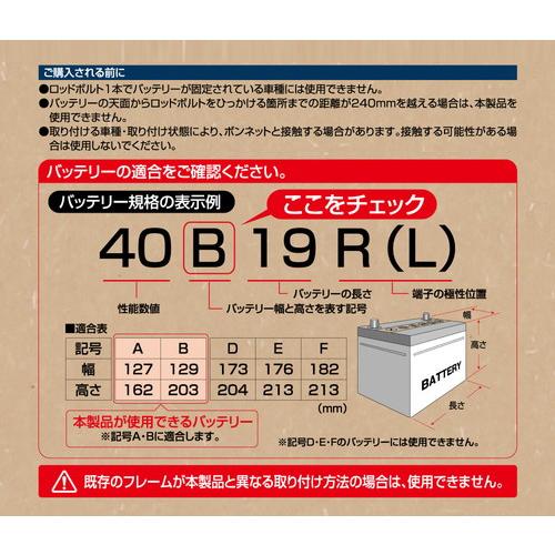 amon（エーモン） 8860 バッテリーフレーム A/Bサイズバッテリー対応