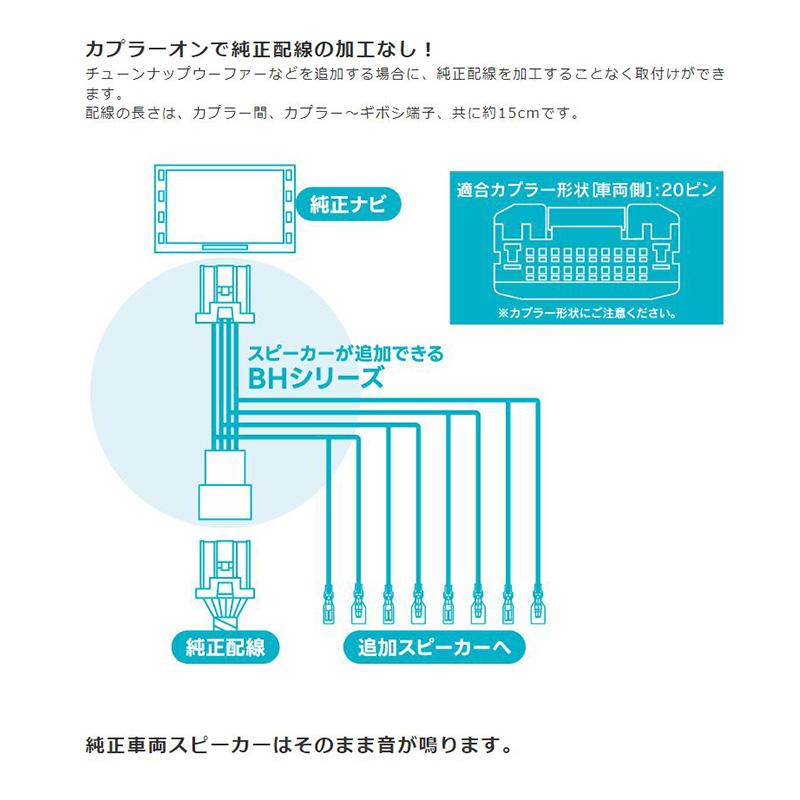 BH13 Beat-sonic ビートソニック 日産純正スピーカー出力取出しケーブル 20ピン用｜andrive｜03