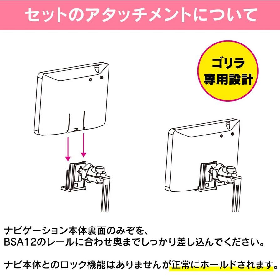 ビートソニックS660専用スタンド GORILLA CN-GP510VD セット ビートソニックS660専用スタンド GORILLA CN-GP510VD セット