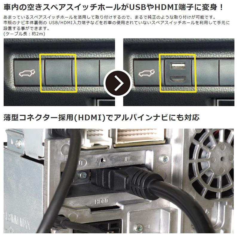 ビートソニック USB10A USB HDMI 延長ケーブル スペアスイッチホール