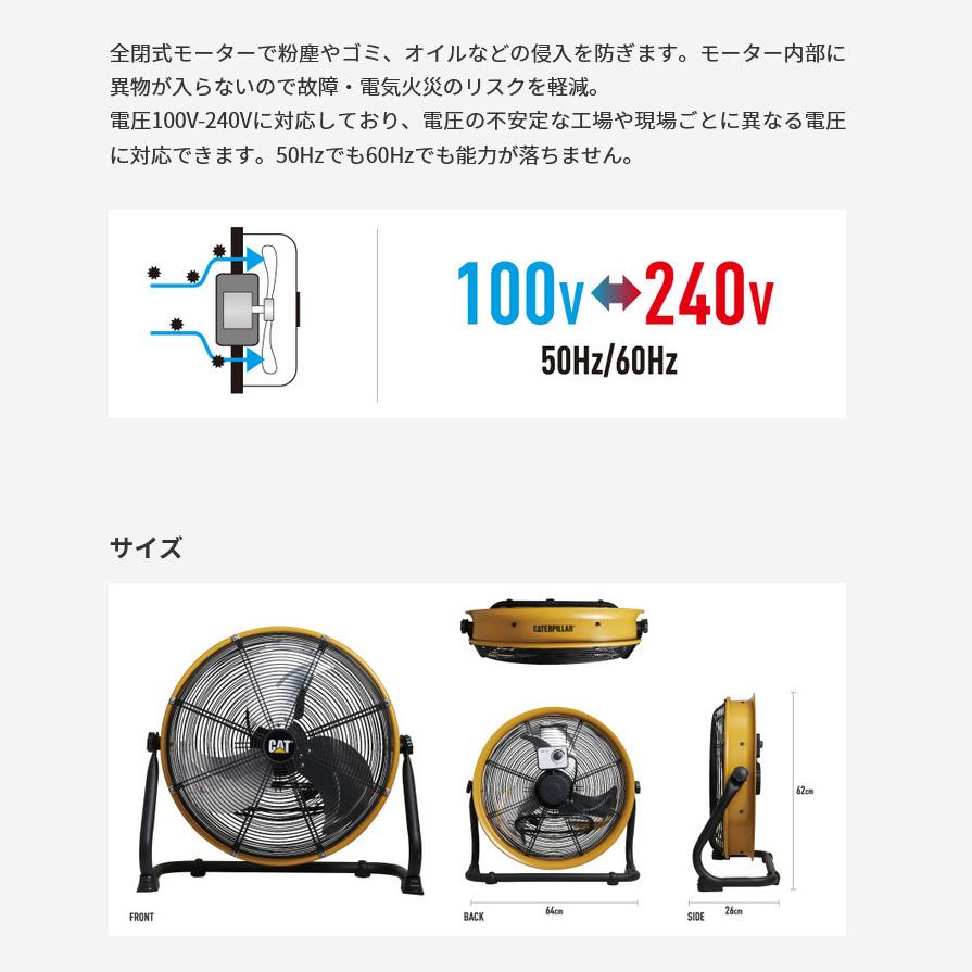 HV-20S-DC CATERPILLAR キャタピラー 工場扇 ハネ径50cm 壁・床タイプ
