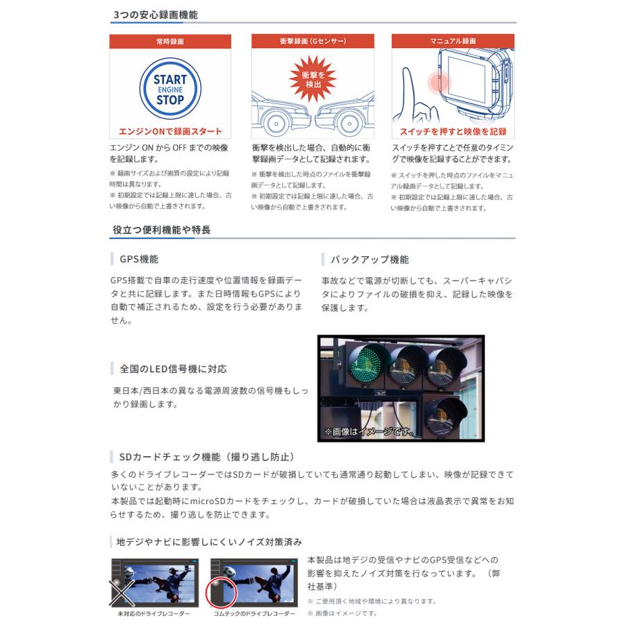 コムテック（Comtec） ZDR-850R ドライブレコーダー 360°カメラ＋
