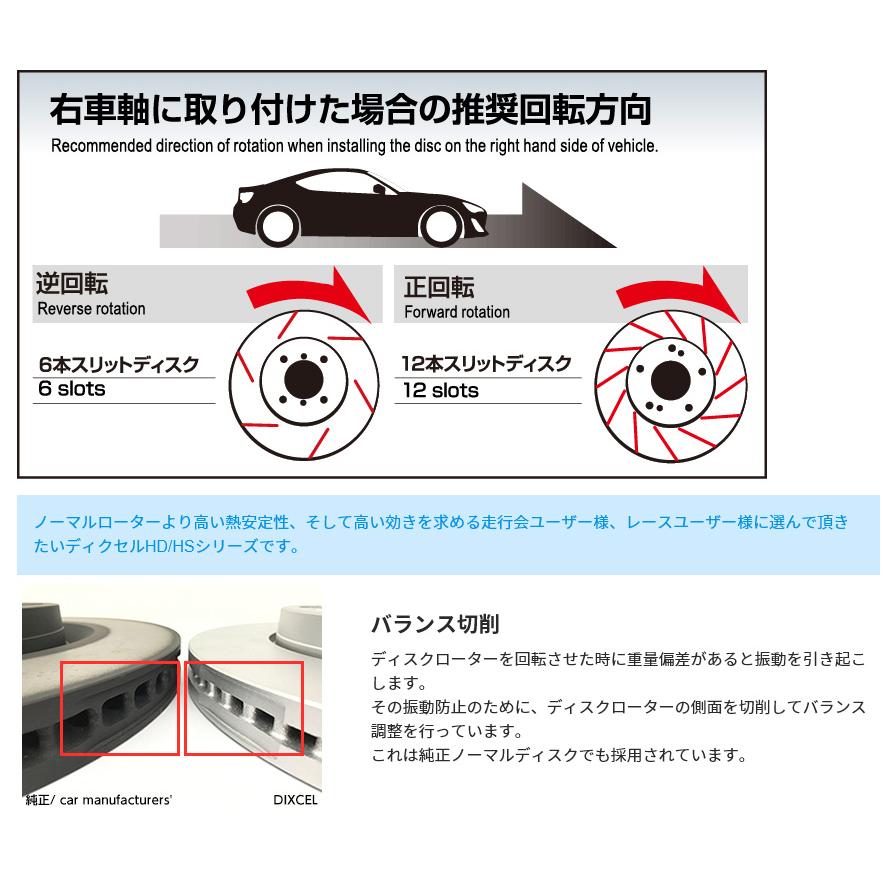 HSS ディクセル HSタイプ 熱処理済みスリット入りブレーキローターブレーキディスク左右セット 沖縄・離島 配送不可