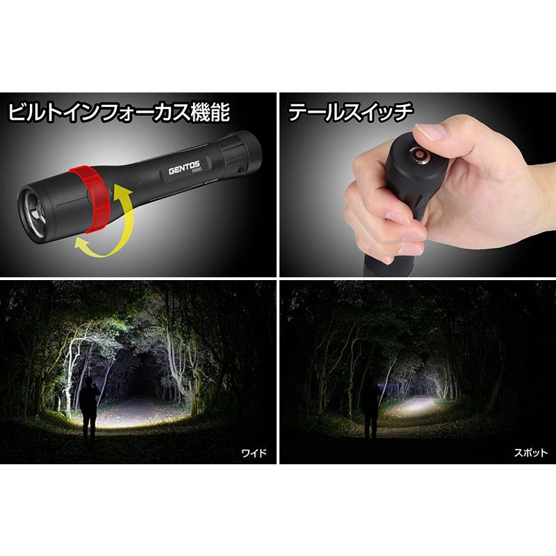 Gシリーズ GF-214RG GENTOS ジェントス LEDフラッシュライト 1100