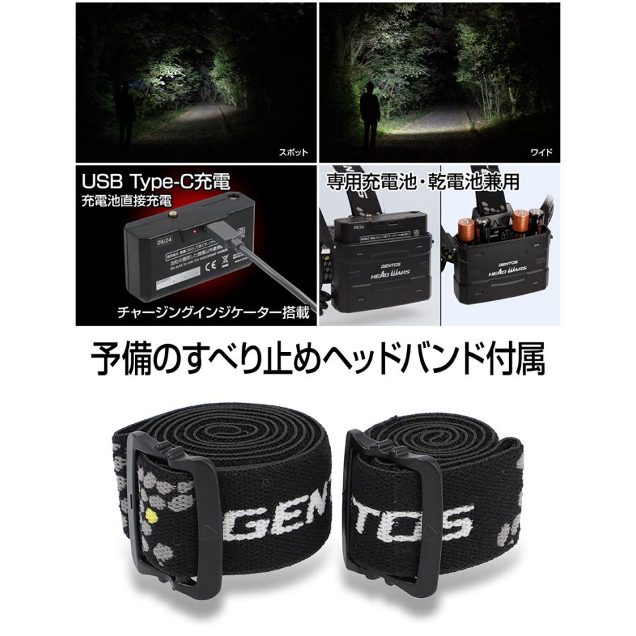 最新 GENTOS HLP-2504 ヘッドランプ 800ルーメン ライコムオンラインショップ GENTOS（ジェントス） ジェントス