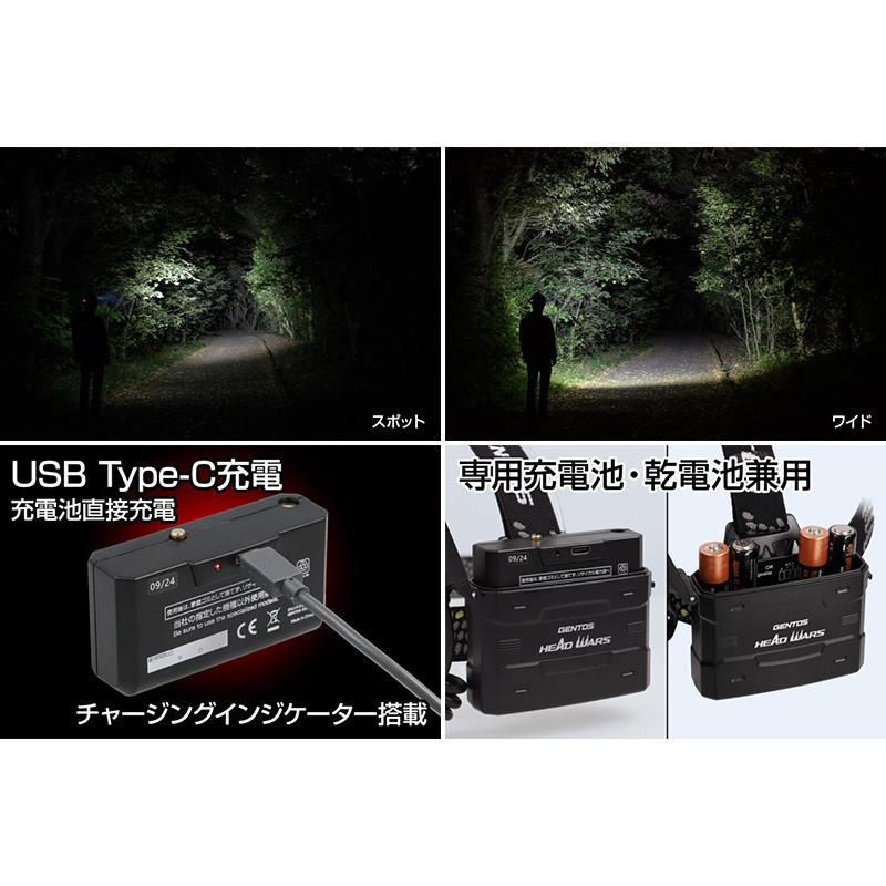 HEAD WARSシリーズ HW-K634H GENTOS ジェントス LEDヘッドライト 800