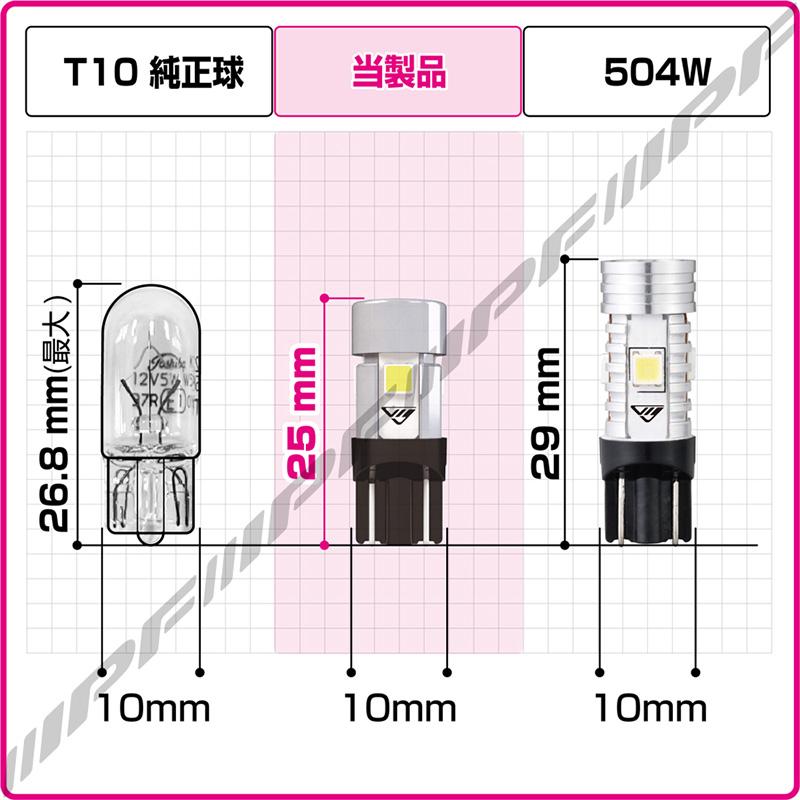 505N IPF アイピーエフ LED ハイパワーナンバーランプバルブ T10 6500K 12V専用 250lm 1.2w バルブ2個入 車検対応 日本製 | IPF | 04