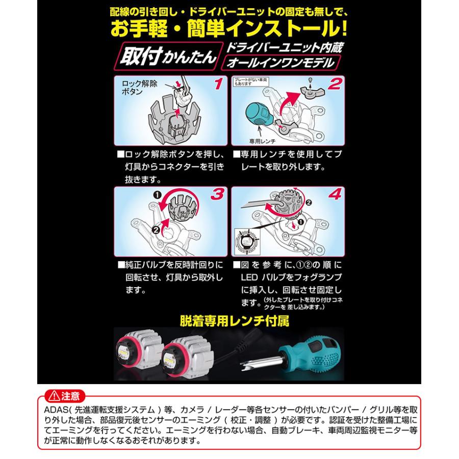 IPF 5L4FLM IPF アイピーエフ LED フォグランプバルブ X3 L1B 2600K