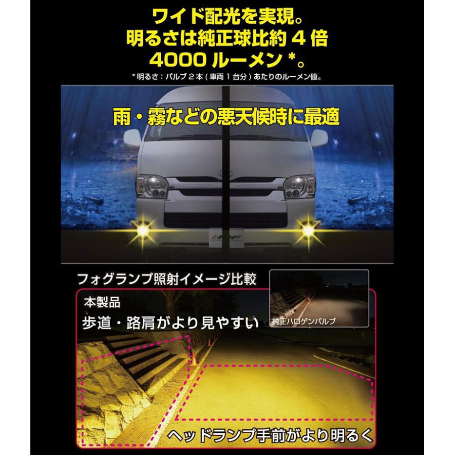 E164HFBW IPF アイピーエフ PSX26W LEDバルブ エフェクターヘッド＆フォグバルブ 極黄光2600K 4000lm 12V専用 25W バルブ2本入 車検対応 2年保証付 | IPF | 03