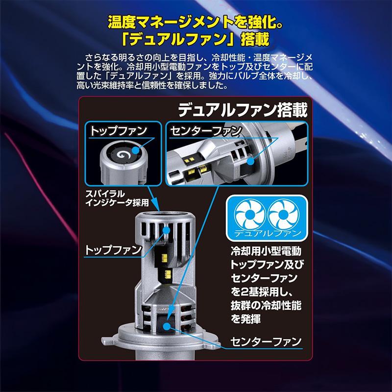E341HFB IPF アイピーエフ LED エフェクターII ヘッド＆フォグバルブ6500Kシリーズ H4 12V専用 27w 6500K/5000lm バルブ2個入 車検対応 日本製 | IPF | 03
