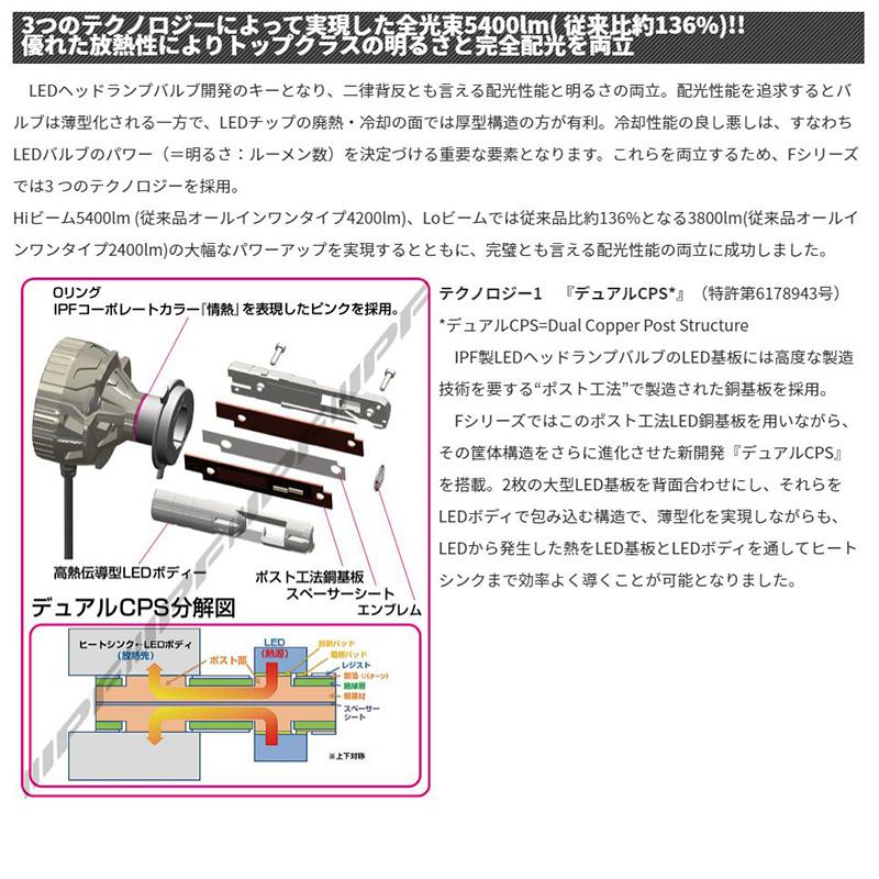IPF F341HLB IPF アイピーエフ H4 ヘッドライト専用LEDバルブ 純白色