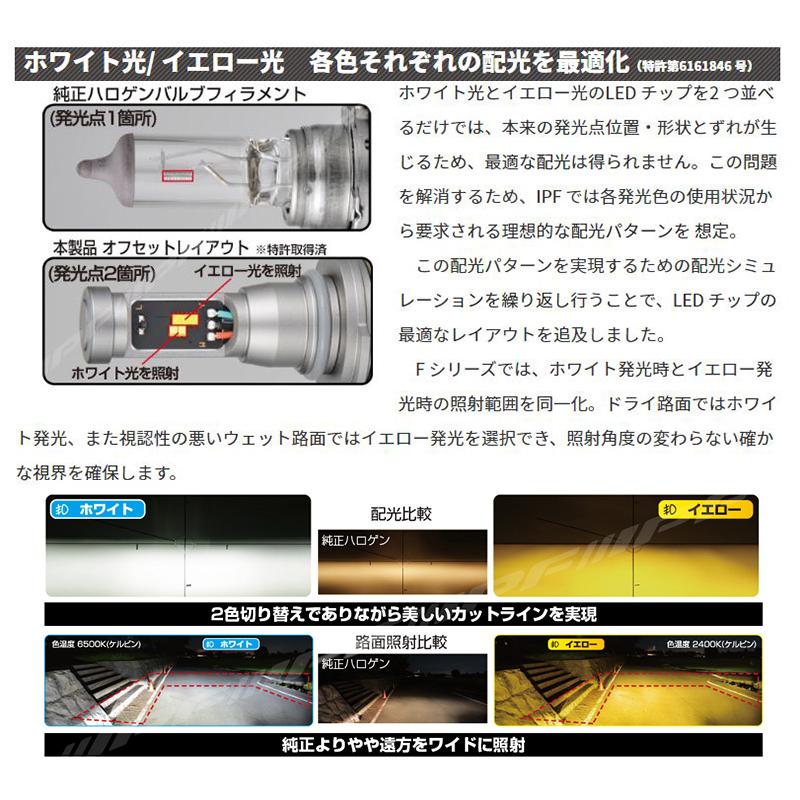 美品 IPF デュアルカラー LED HB4 F55DFLB IPF IPF,LED/デュアルカラー,フォグランプバルブ,F55DFLB,HB4