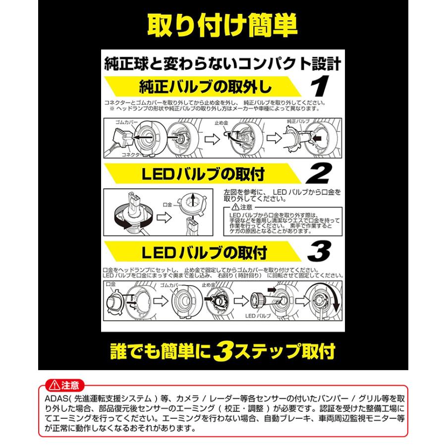 JL52 IPF アイピーエフ スーパー J ビーム LED ヘッド＆フォグバルブ 6200Kシリーズ H4 12V/24V 共通 6200K/4400lm バルブ2個入 車検対応 | IPF | 05