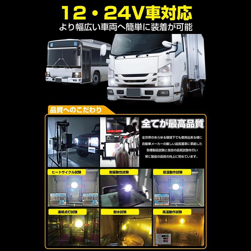 JL62 IPF アイピーエフ スーパー J ビーム LED ヘッド＆フォグバルブ 6200Kシリーズ H8/11/16 12V/24V 共通 6200K/4400lm バルブ2個入 車検対応 | IPF | 04