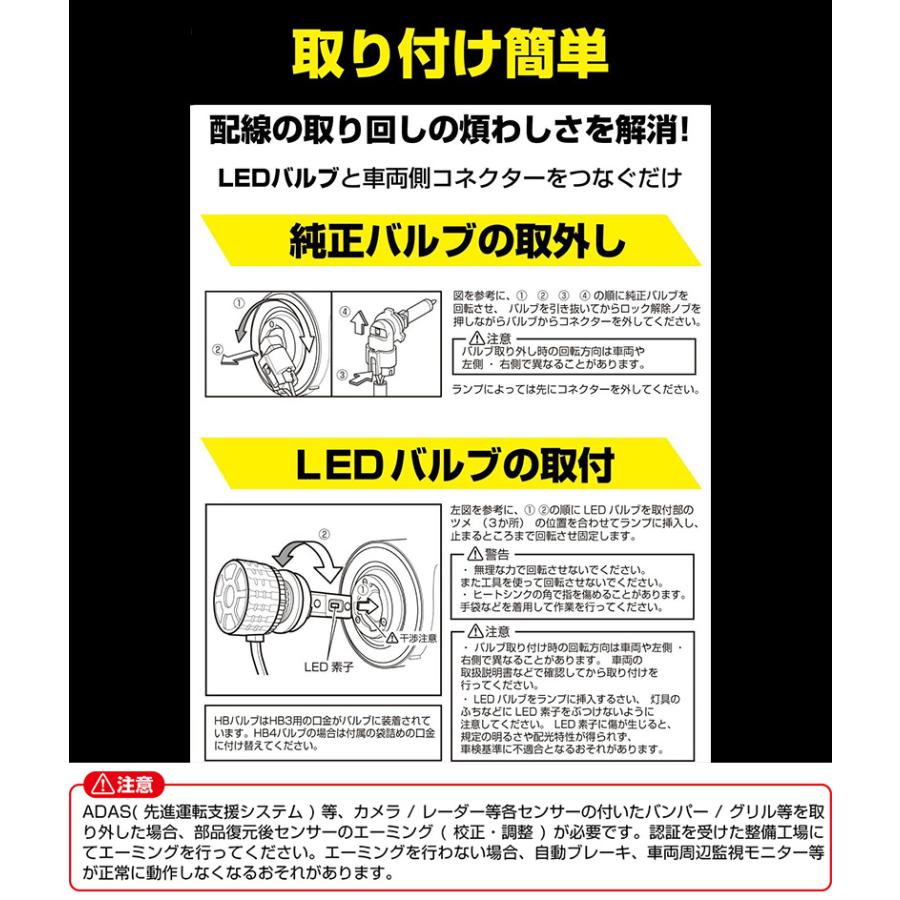 JL65 IPF アイピーエフ スーパー J ビーム LED ヘッド＆フォグバルブ 6200Kシリーズ HB3/4 12V/24V 共通 6200K/4400lm バルブ2個入 車検対応 | IPF | 05