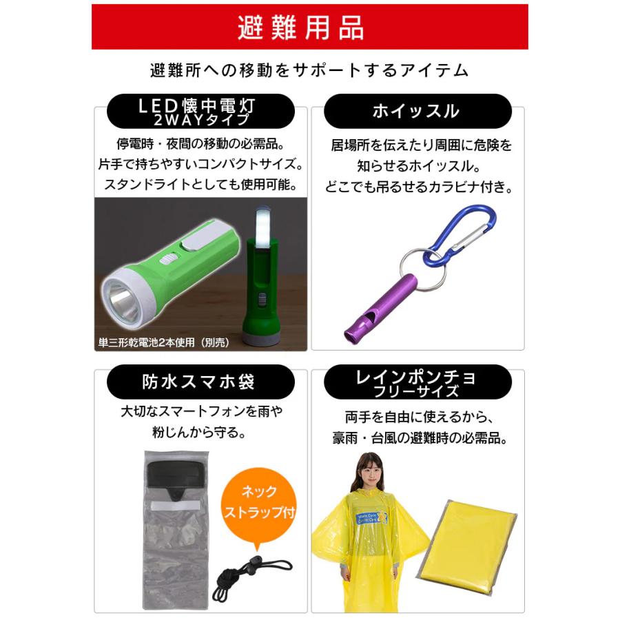 BRS-33 アイリスオーヤマ 防災士監修 防災リュック 33点セット ブラック 1人用 災害対策 防災グッズ 非常持出袋 地震 津波 台風 避難 簡易トイレ 給水バッグ | IRIS OHYAMA | 05