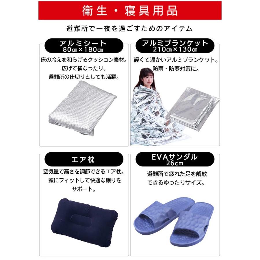 BRS-33 アイリスオーヤマ 防災士監修 防災リュック 33点セット ブラック 1人用 災害対策 防災グッズ 非常持出袋 地震 津波 台風 避難 簡易トイレ 給水バッグ | IRIS OHYAMA | 06