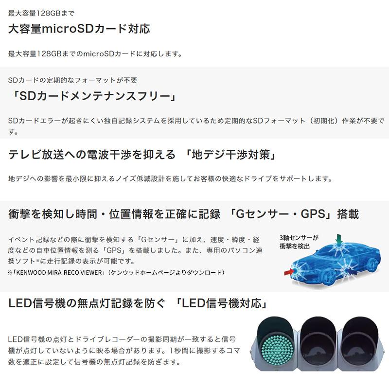 ケンウッド DRV-X80EM＋SK-S01EM KENWOOD デジタルルームミラー型