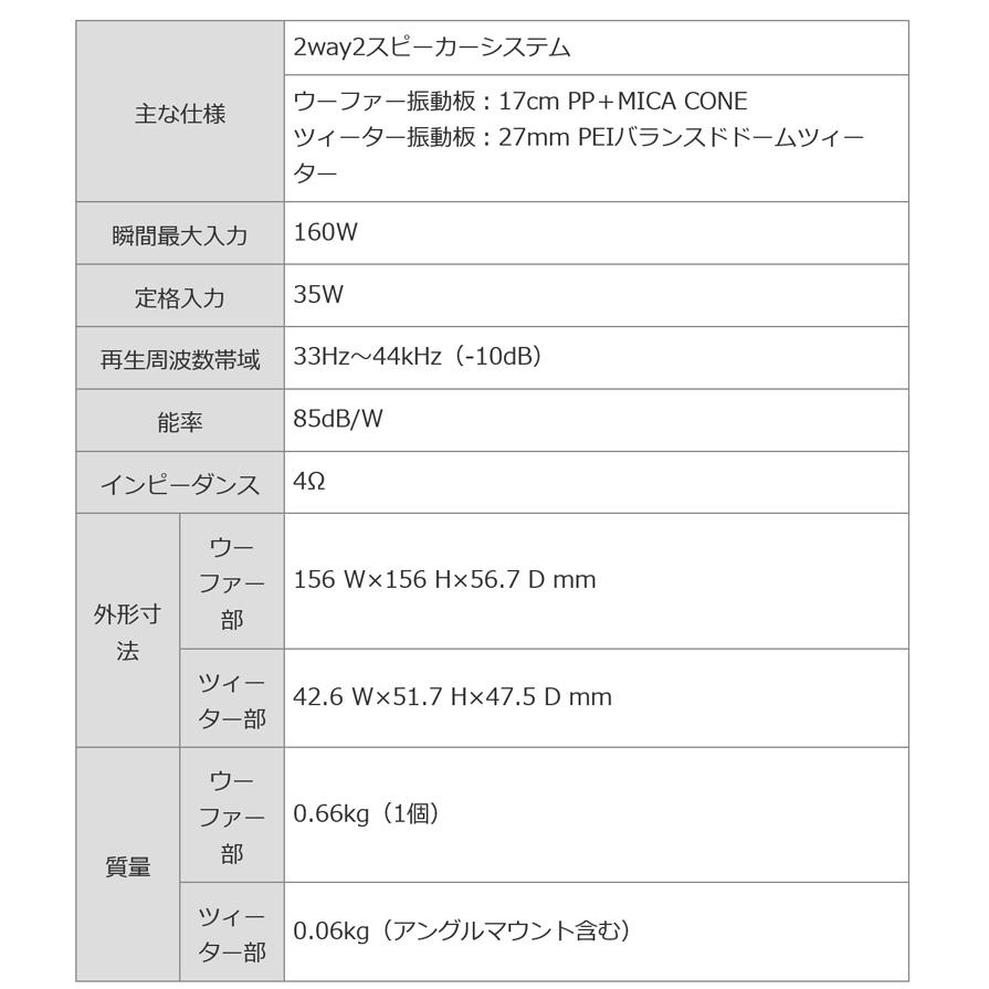 ケンウッド KFC-RS175S KENWOOD 17cm 2way2スピーカーシステム