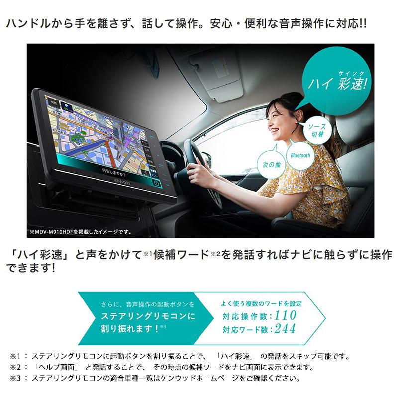 ケンウッド MDV-M911HDF KENWOOD 彩速ナビ 9V型フローティング