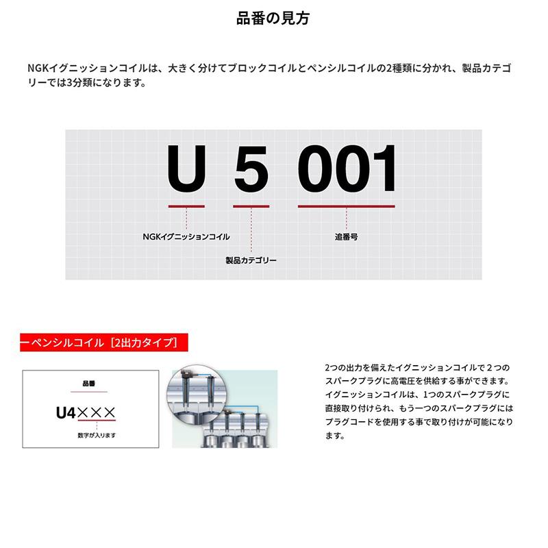 NGK 2本セット U4008 日本特殊陶業 イグニッションコイル ストックNo