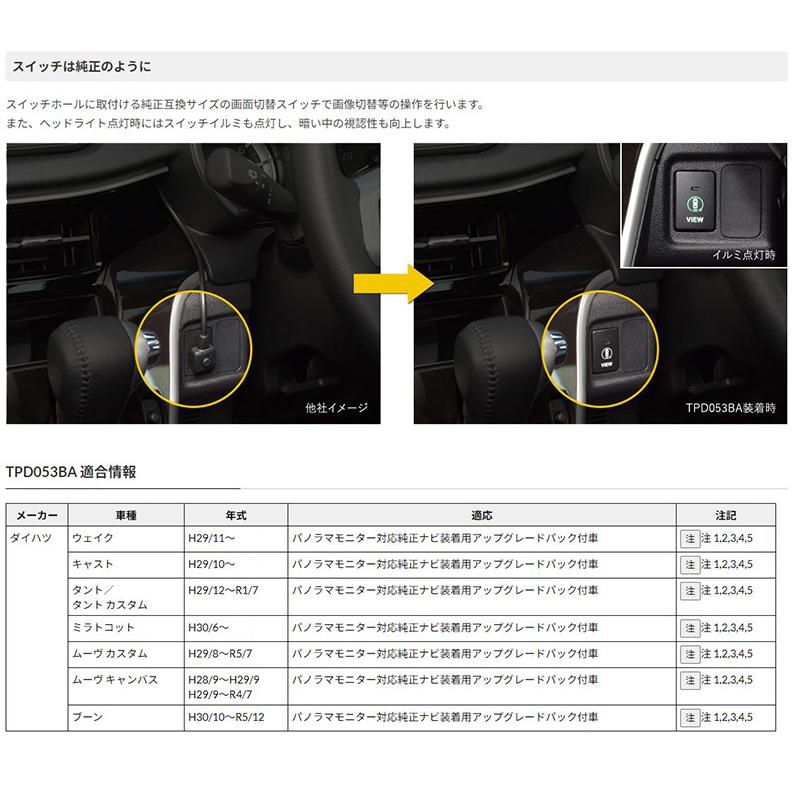 TPD053BA ワントップ OneTop パノラマモニター変換アダプター 純正