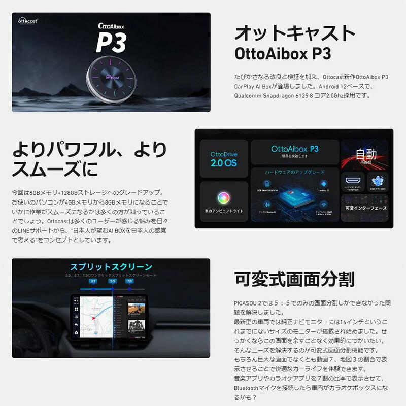 ottocast 【正規品】PCS46 ottocast オットキャスト OttoAibox P3