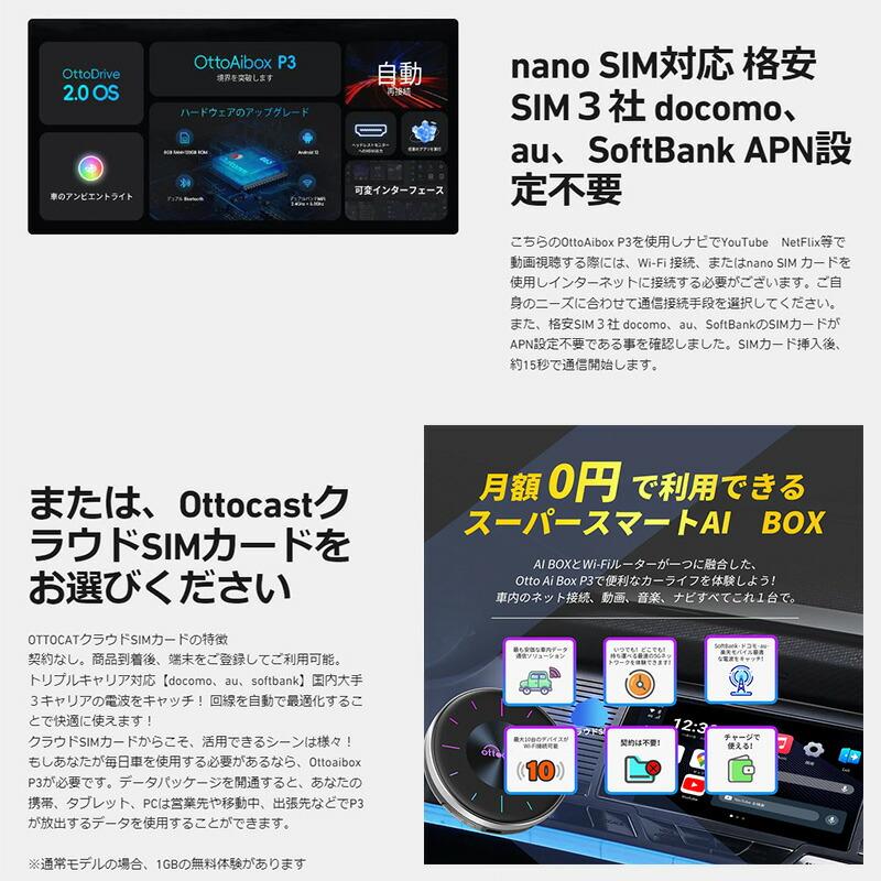 ottocast 【正規品】PCS46 ottocast オットキャスト OttoAibox P3
