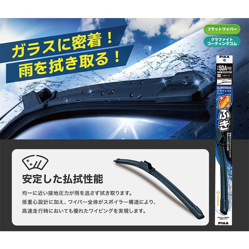 トヨタ ヴェルファイア TAHA/AAHH4#系用 呼番75B/35A WSVG75B＋WSVG35A  PIAA ピア SLIMVOGUE スリムヴォーググラファイトセット | PIAA | 01