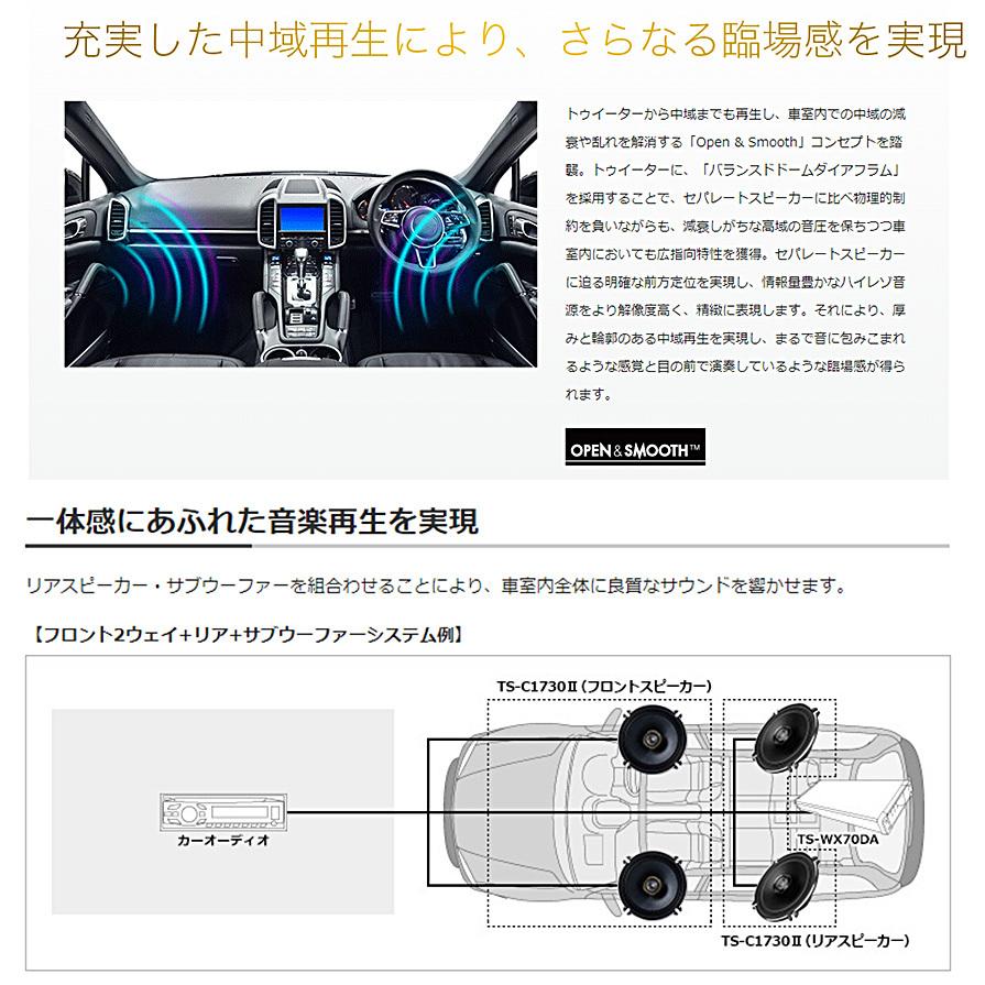 TS-C1730II パイオニア カロッツェリア 車載用17cm2wayコアキシャル 