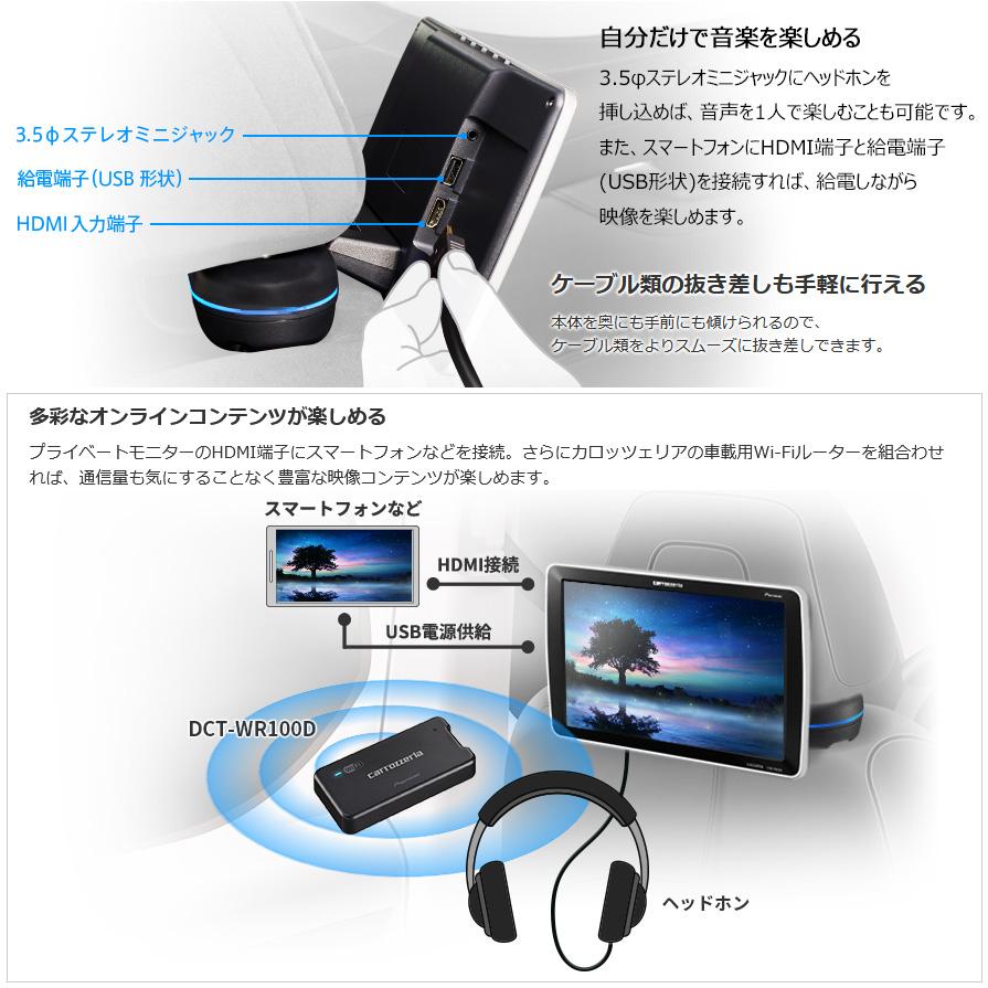 TVM-PW930TII pioneer パイオニア carrozzeria カロッツェリア 9V型ワイドVGA 約115万画素 プライベートモニター(ヘッドレストモニター)2台セット HDMI入力 TVM-PW930TII pioneer パイオニア carrozzeria カロッツェリア 9V型ワイドVGA 約115万画素 プライベートモニター(ヘッドレストモニター)2台セット HDMI入力