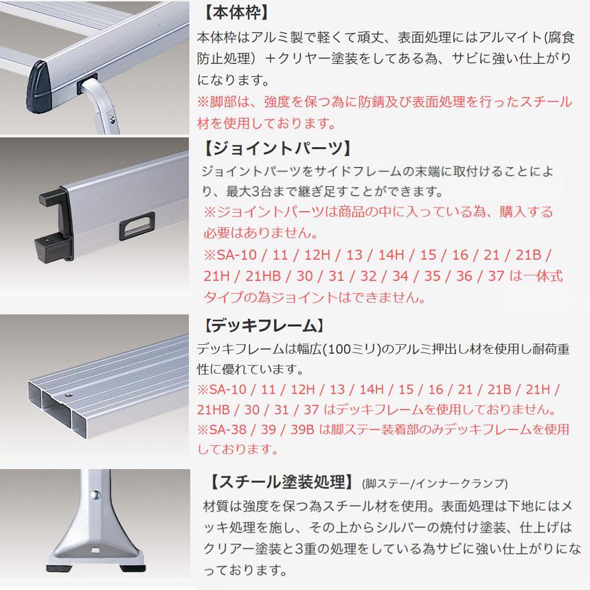 ロッキープラス SA-21H Rocky＋ アルミ製ルーフキャリア 6本脚 軽バン