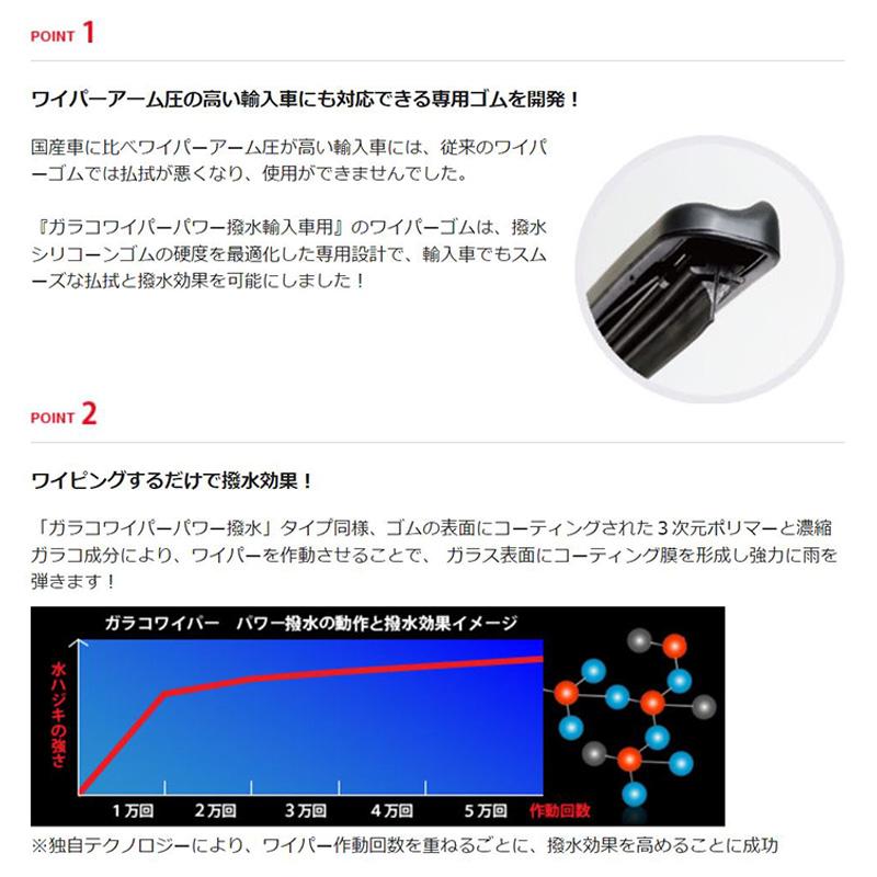 ソフト99 05462 SOFT99 ガラコワイパー パワー撥水 輸入車用ブレード