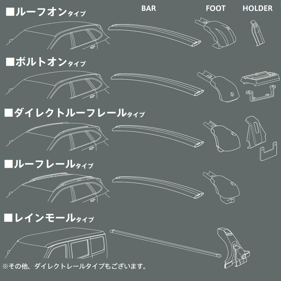 TERZO テルッツオ テルッツォ RK系ステップワゴン(H21.10〜H27.3)用ベースキャリア フット＋エアロバー(シルバー)＋ホルダー四点セット｜andrive｜03