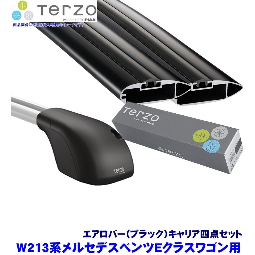 TERZO - テルッツオ テルッツォ W213系メルセデスベンツE位置づけ手押し車(H28.11〜大屋根線路付)用 フット＋エアロ赤ちょうちん(黒いこと)＋保持者4点仕掛ける 車、バイク、自転車-ベースキャリア、フット、バー