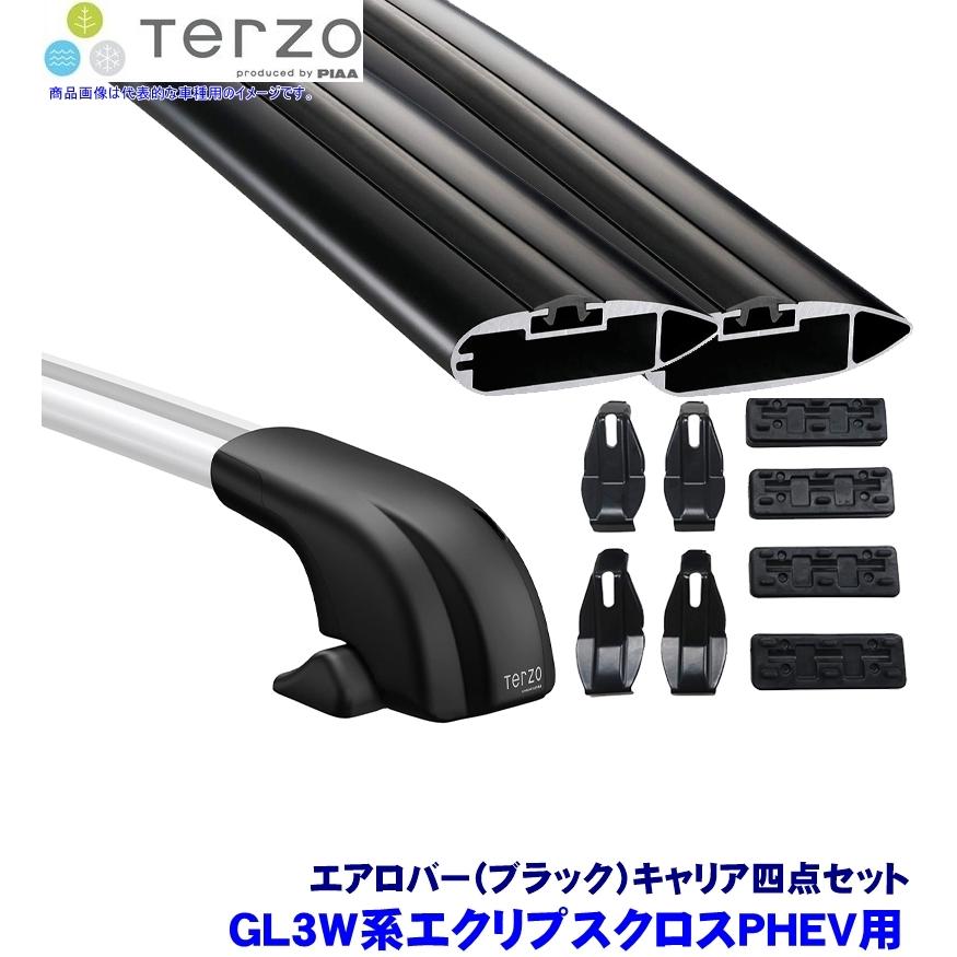 TERZO - テルッツオ テルッツォ GL3W系エクリプスクロスPHEV(R2.12〜大屋根軌跡無)用大屋根球歴 フット＋エアロ赤ちょうちん(黒いこと)＋保持者四点仕かける