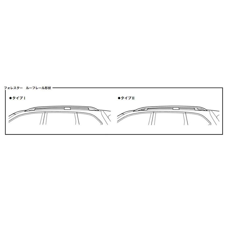 TERZO SK系フォレスター(H30.7〜R7.3ルーフレール付)用ルーフキャリア 