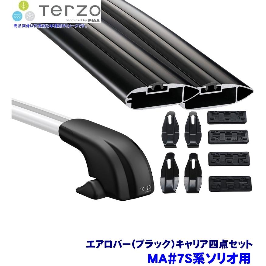 TERZO - テルッツオ テルッツォ MA#7S系ソリオ(R2.12〜)用大屋根球歴 フット＋エアロ赤ちょうちん(黒いこと)＋保持者四点仕かける EF100A＆EB100AB＆EB100AB＆EH455