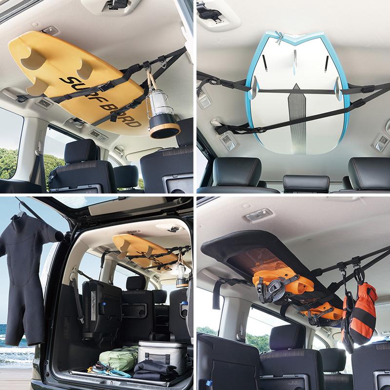 RV81 槌屋ヤック YAC ハンギングベルト ワイド カラビナ×2付属 ストッパーベルト付 ベルト幅：50mm 耐荷重：7kg 車内用品 | 槌屋ヤック | 01