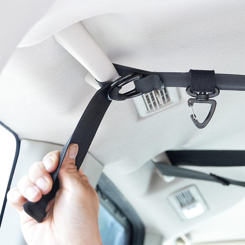 RV81 槌屋ヤック YAC ハンギングベルト ワイド カラビナ×2付属 ストッパーベルト付 ベルト幅：50mm 耐荷重：7kg 車内用品 | 槌屋ヤック | 03